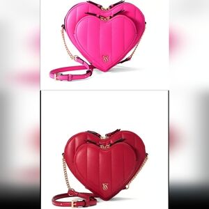 Victorias Secret Heart-Shaped Quilted Bag Set - Red & Pink [2]